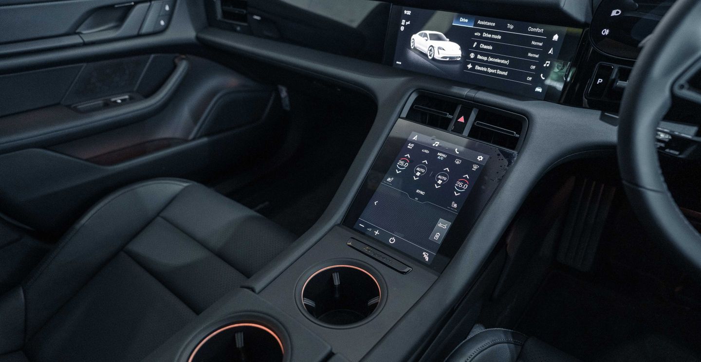 A central 10.9-inch infotainment display and 8.4-inch touch panel with haptic feedback