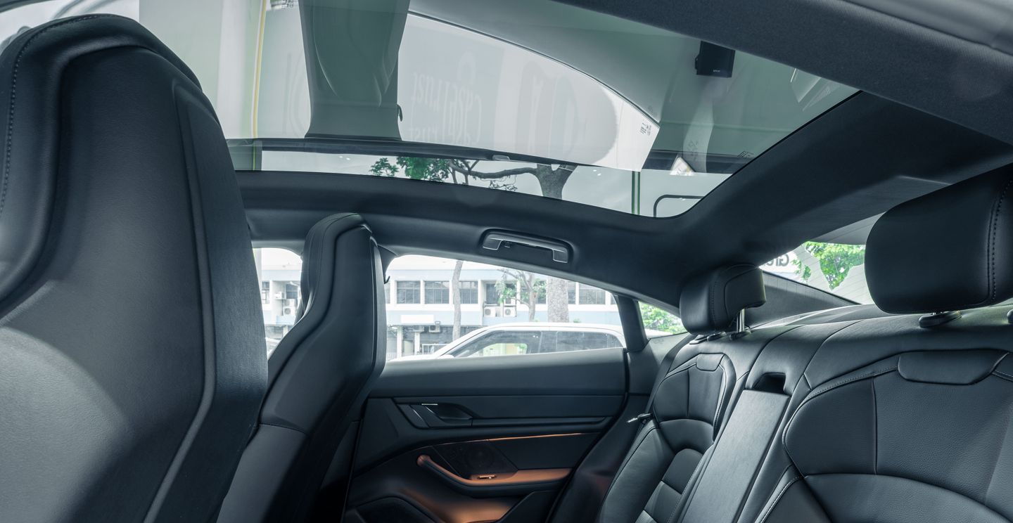 Panoramic fixed glass roof