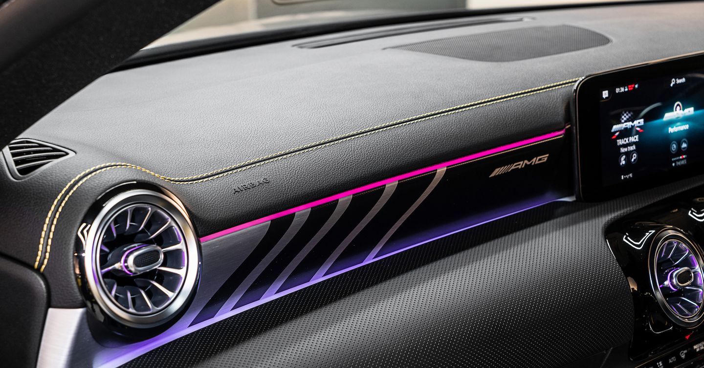 64-color LED ambient lighting with illuminated vents